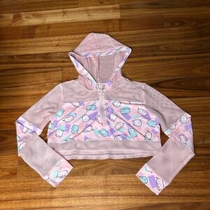Sweat-shirt à capuche pour femmes, doublé polaire, polyvalent, court